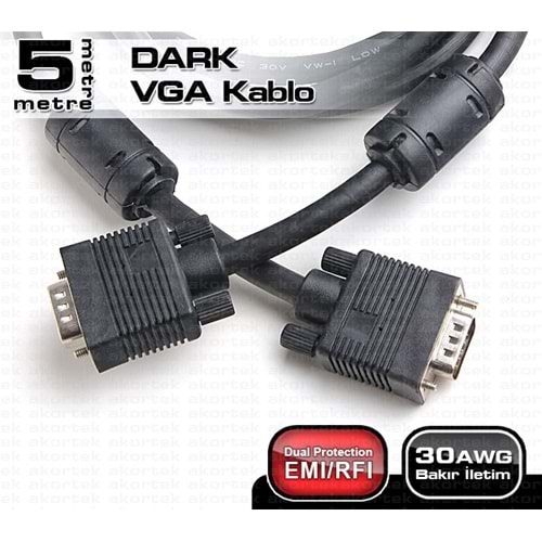 KABLO DARK 5MT VGA DATA DK-CB-VGAL500